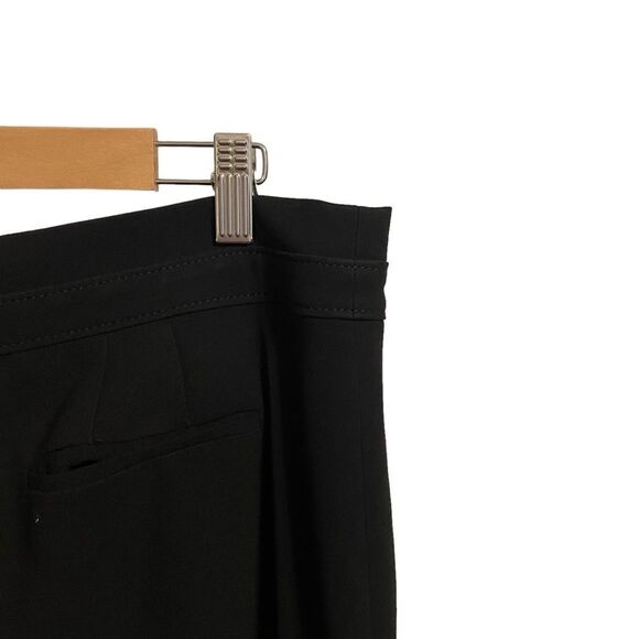 Ann Taylor Black Audrey Flat Front Side Zip Cuffed Hem Pants Size 6 - Picture 5 of 6